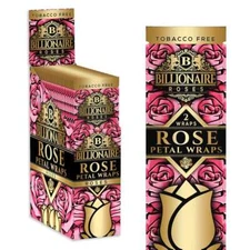 Billionaire Wraps - Rose Petal Wraps - Rolling Papers - (Box of 25 Pouches)