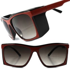 Black Red Vintage Retro Oversized Square Hip Hop OG Novelty Funky Sun Glasses