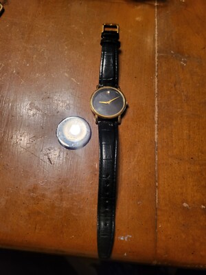 Movado Museum Quartz 35mm 87 E4 9890 Excellent Condition Fits 8'' Chic