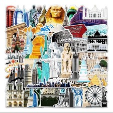 20 Random World Landmark Stickers Architecture Decals Hydro Laptop Free Shipping