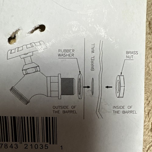 Rain Barrel Spigot | Brass Solid Resistant Nut Water Leak Proof Bulkhead Or B4 - 第 3/3 張圖片