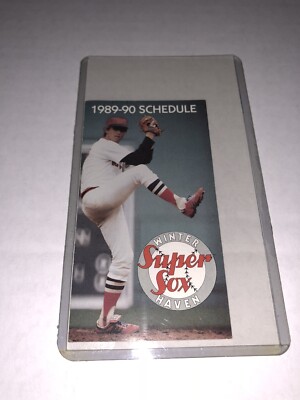 Senior League Winter Haven Super Sox Vintage Defunct 1989-90 Pocket Schedule