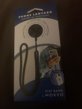 MOXYO - Zigi Band - Universal Cell Phone Lanyard and Wrist Strap, Black Anodized