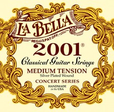 La Bella 2001 Classical MT Classical Guitar Strings, Full String Set Clear Nylon