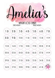 Weight Loss Chart Ebay