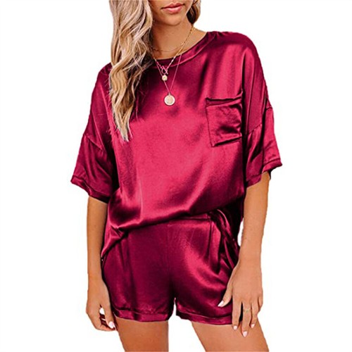 2 Piece Outfits for Women Short Sleeve T Shirt and Shorts Sets Casual Home Set - Picture 11 of 20