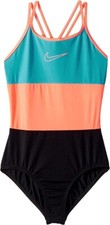 Nike Kids Girl's Spiderback One-Piece Light Blue Fury 16