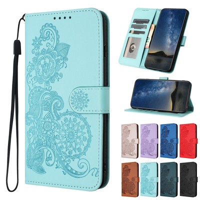Handy Tasche für Realme 12 C30 C33 C53 C55 C63 C61 C65 Blumen Hülle Wallet Case