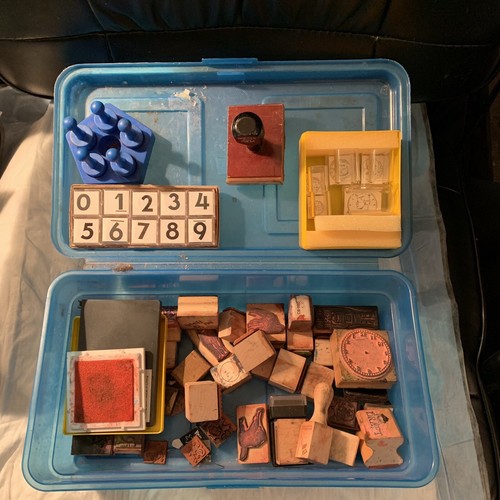 Junk Drawer Lot Of Rubber Stamps Collection