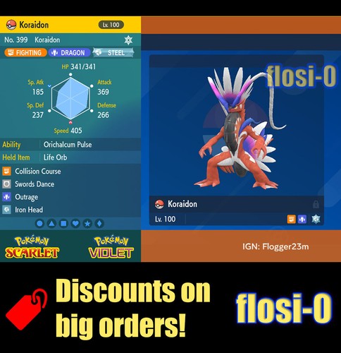 6IV Miraidon & Koraidon Pokemon Scarlet and Violet - Picture 6 of 6