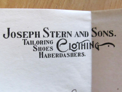 1918 J STERN CLOTHING QUINCY IL LETTER PLAY THE MASQUE OF ILLINOIS 100 YEARS