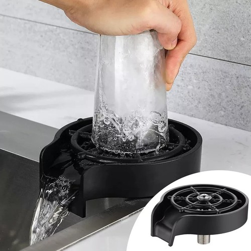 Kitchen Automatic Faucet Bottle Cup Washer Bar Sink Glass Rinser Cleaner Tool