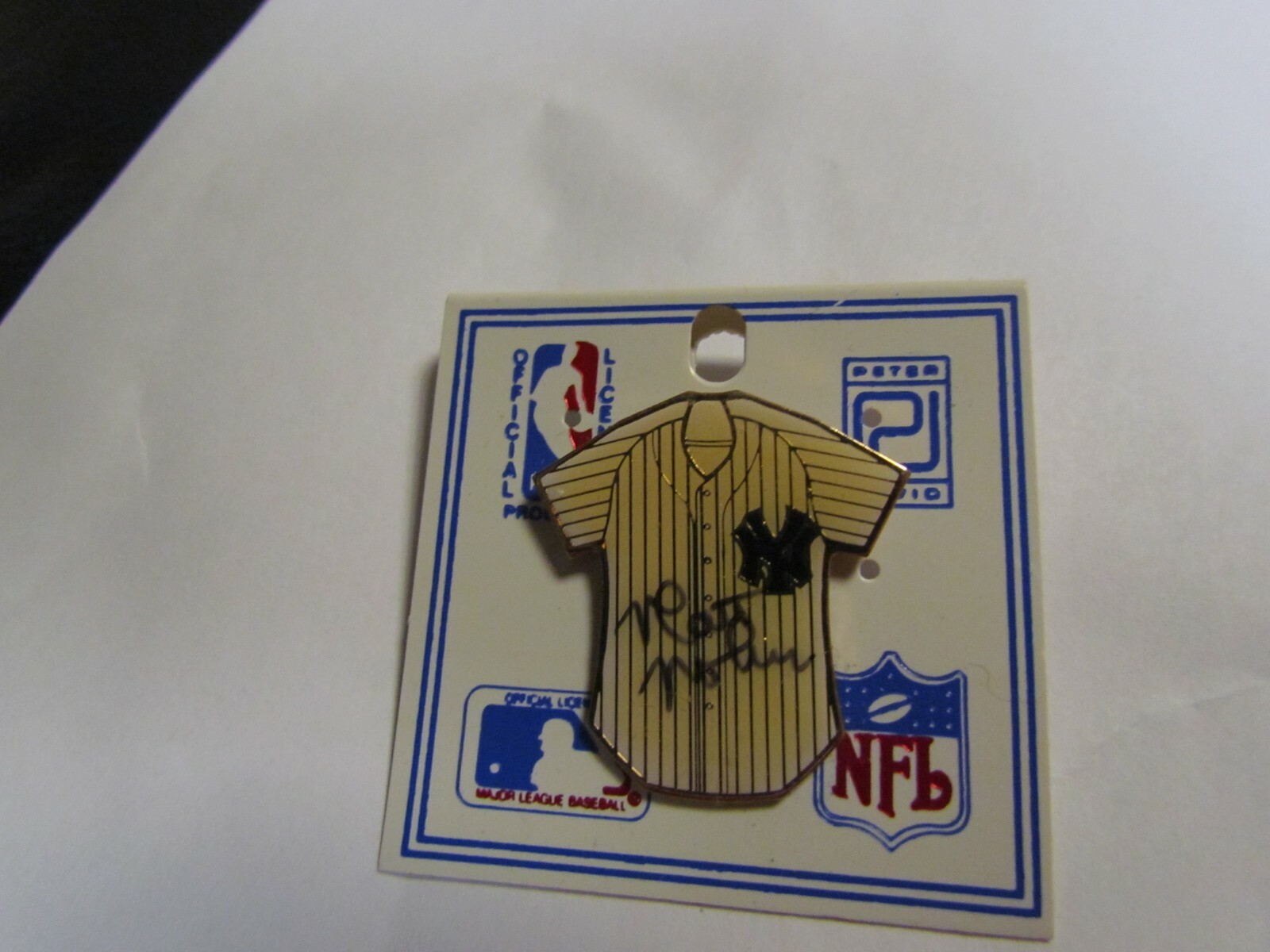 Dick Tidrow Autographed Signed New York Yankees Matt Nokes Pin Beckett Pre-Certified 