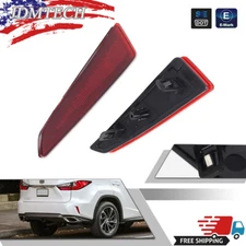 OE-Spec Red Lens Rear Bumper Reflectors Covers For 2016-2020 Lexus RX350 RX450h