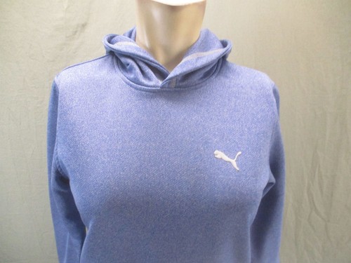 PUMA Size L (14-16) Girls Blue Front Pocket Warm Training Athletic Hoodie 711 - Picture 2 of 12