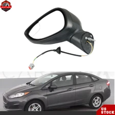 Left Driver Side Mirror For 2011-2019 Ford Fiesta W/O Turn Signal Power Spotter