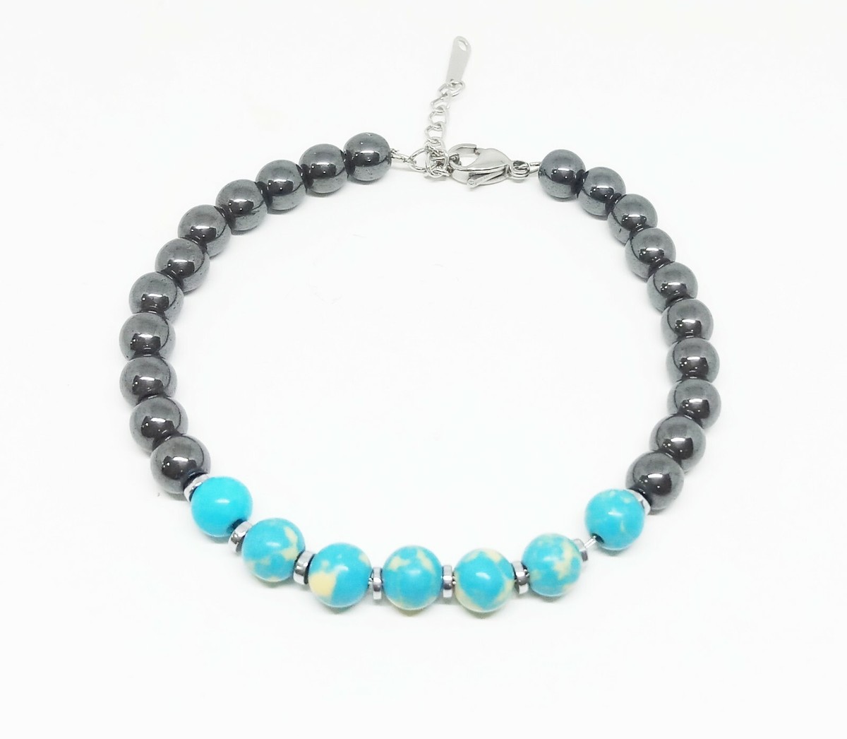 Braccialetto pietra dura naturale Ematite e Malachite | Sibel