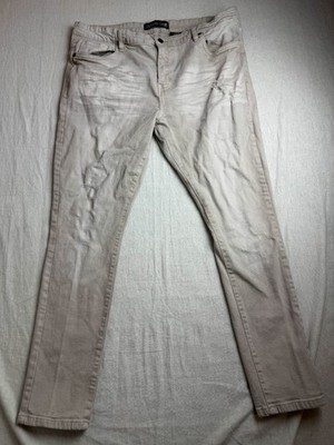 Legendary Status Jeans Mens Size 40 Gray Distressed Streetwear Cyber Grunge Moto