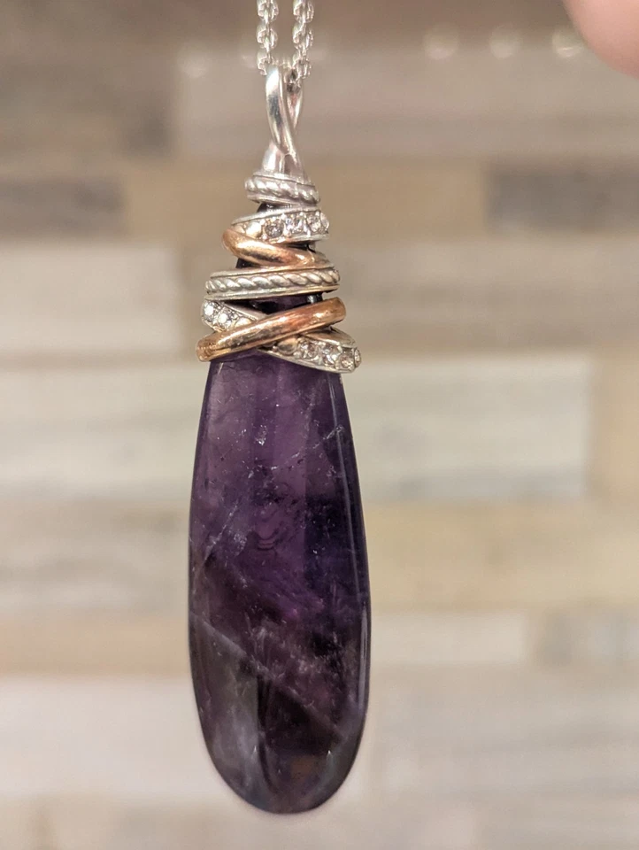 Brighton Neptuno’s Rings Pirámide Bandas Ágata Collar Amatista Foto 4 de 4