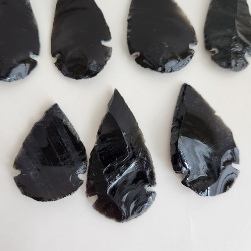 Lot of 7 Obsidian Arrowhead Healing Stones – 3.45 oz Total - Bild 6 von 10