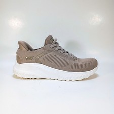 Skechers Slip Ins Bobs Sport Squad Chaos Womens 5 Taupe Slip On Sneakers