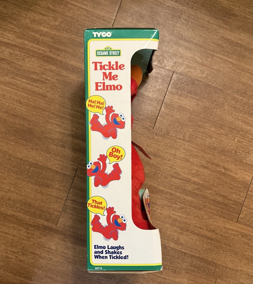 Tyco Tickle Me Elmo 1996 original primera edición juguete de Plaza Sésamo en caja Foto 3 de 4
