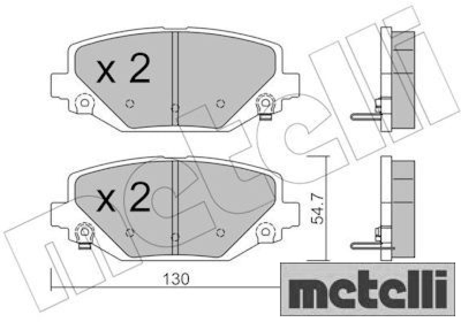 metelli 22-0947-0 Bremsbelagsatz für Scheibenbremse Bremsbelagsatz