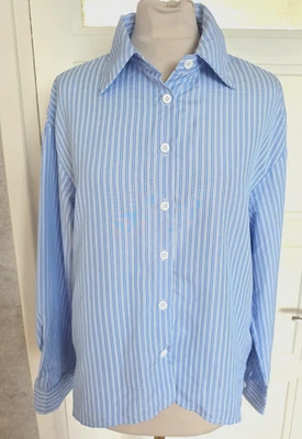 CHEMISE A RAYURES SHEIN TAILLE XS TAILLE PLUS GRAND VOIR MESURES NEUVE - Photo 1/3