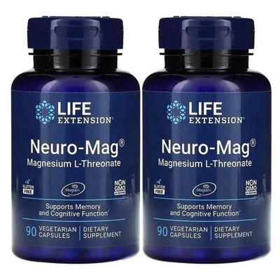 2 PACK Neuro-Mag Magnesium L-Threonate from 2000 mg Magtein - Life Extension