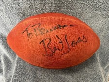 NFL Official Wilson Football w/display cube-Autographed: QB Bert Jones (Colts)