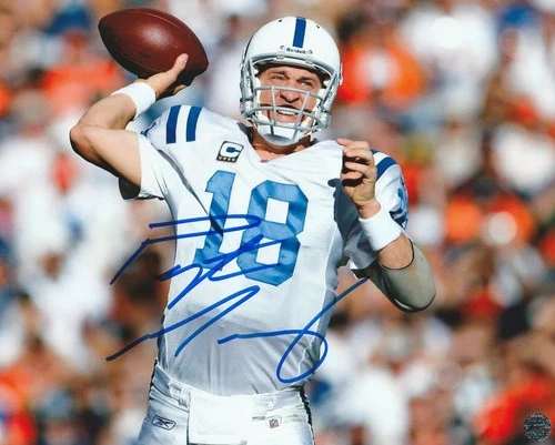 Peyton Manning Autographed Indianapolis Colts 8x10 Photo with COA-Hologram