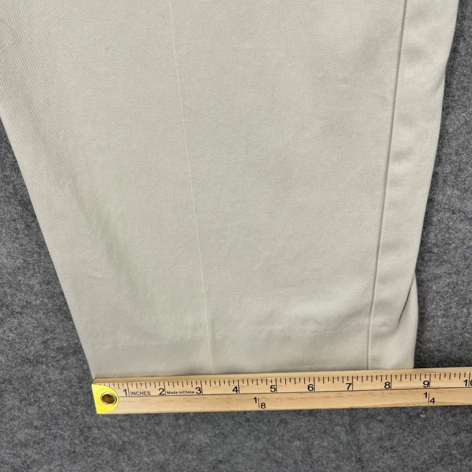 Pantalones chinos plisados Dockers D3 calce clásico para hombre 35x32 caqui beige algodón Foto 4 de 4