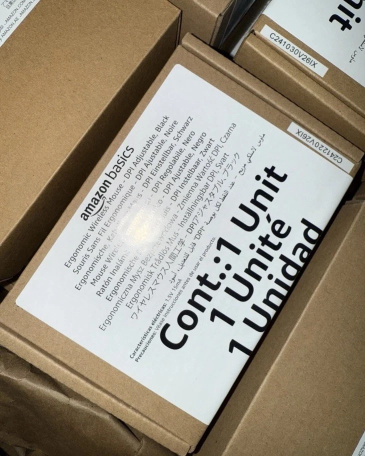 Wireless Computer Mouse, Amazon Basics Ergonomic, 2.4 GHz Optical, DPI Adjustabl - Image 3 of 3