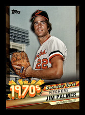 2020 Topps Series 1 Baseball Jim Palmer #DB-32 Decades' Best Gold /50