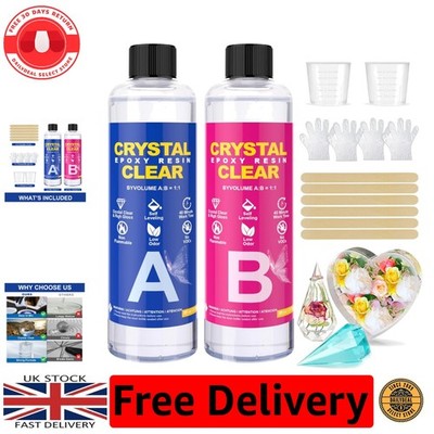 Epoxidharz Set 16oz/474ml - Kristallklar, keine Vergilbung, keine Blasen, beste Fo...
