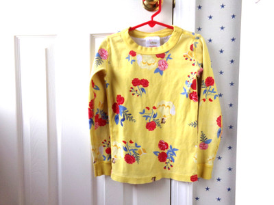 HANNA ANDERSSON Belle Pajama Shirt 6-7 120 Beauty & the Beast Disney Collection