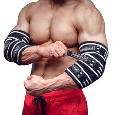 MANUEKLEAR Manicotti a Gomito per Sollevamento Pesi, Avvolgimenti Regolabili L(11"-12") 