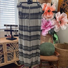 American Eagle Outfitters Boho Paisley Elastic Drawstring Wide Leg Pants