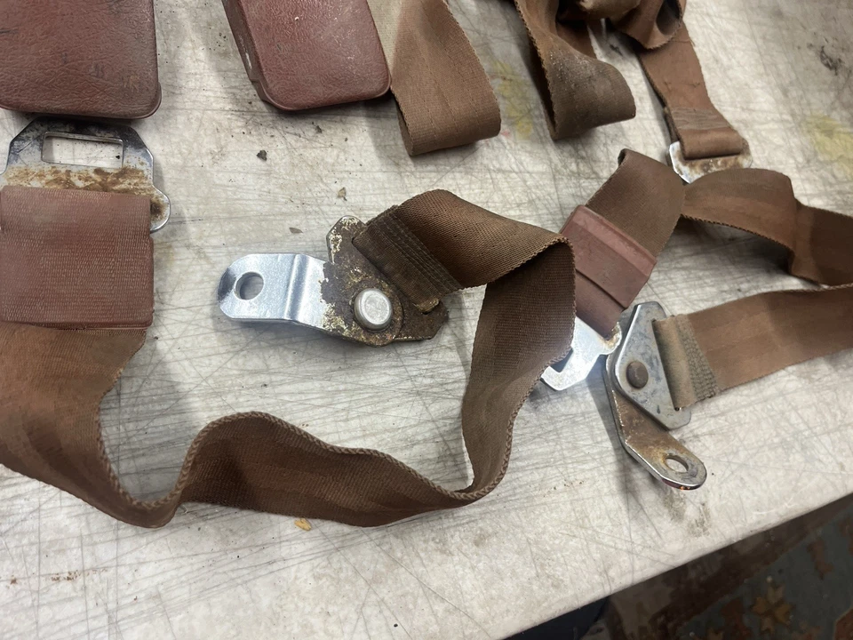 1965-67 FORD FAIRLANE COMET CYCLONE TORINO COPPER SEAT BELT PARTIAL STANDARD SET - Image 3 of 4