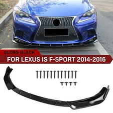 For Lexus IS250 350 F-Sport 2014-2016 AR Style Glossy Black Front Bumper Lip Kit