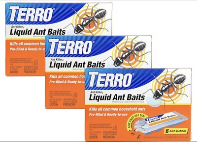 TERRO T300 Ant Bait, Liquid, Sweet, 2.2 fl-oz (3 packs)