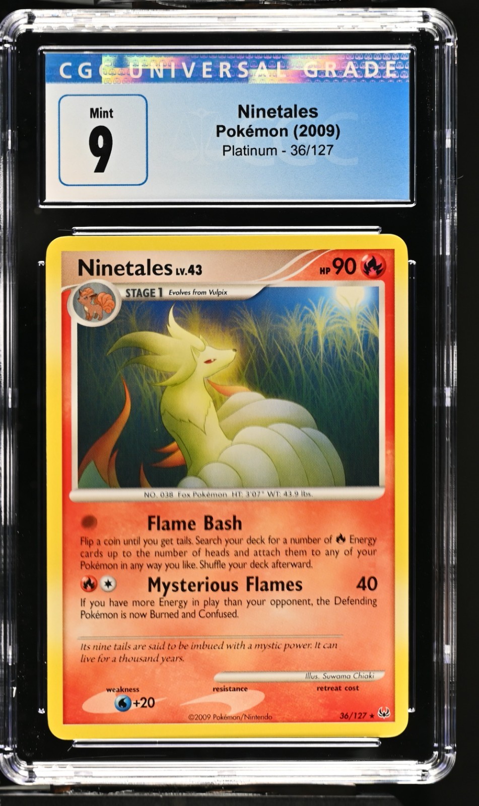 CGC 9 Ninetales 36/127 Platinum 2009 Pokemon Card