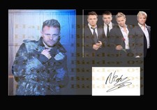 A4 Signed WESTLIFE NICK. Beautiful Item. Ready to Frame
