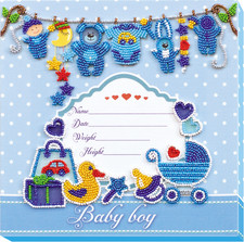 Bead Embroidery Kit "Metric for a boy" Stitching Handmade Beadwork