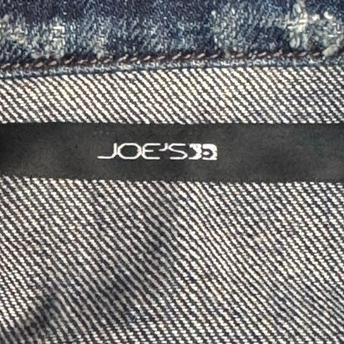 Joe's Jean Denim Distressed Contrast Sleeves Jacket Men S/M Cotton Black Blue - Picture 10 of 10