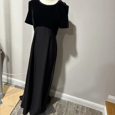 Southeastern Performance Black Maxi Dress Velvet Bodice Whimsigoth Concert Sz 6