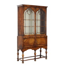 Vetrina Antica Stile Chippendale Noce Ante Italia XX Secolo Originale