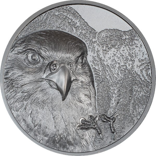 2023 Mongolia Mongolian Falcon 2 oz Black Proof Silver Coin