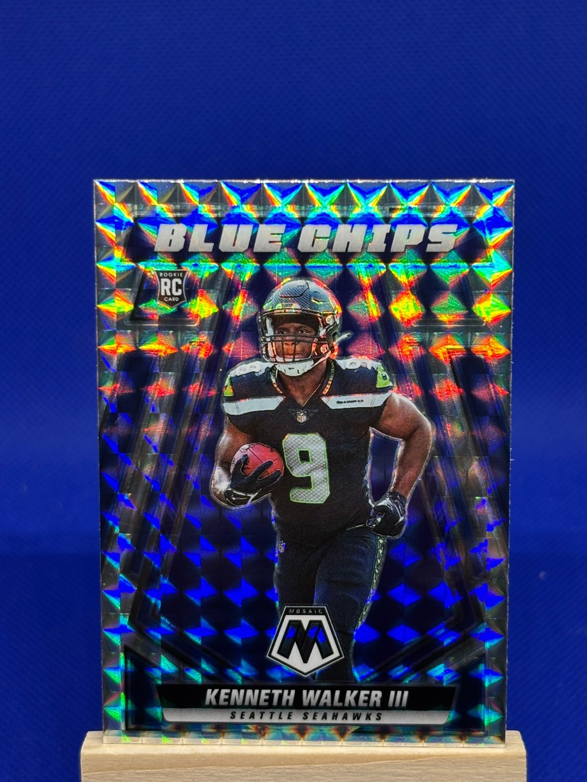 2022 Panini Mosaic #BC-13 Kenneth Walker III Blue Chips Silver Rookie