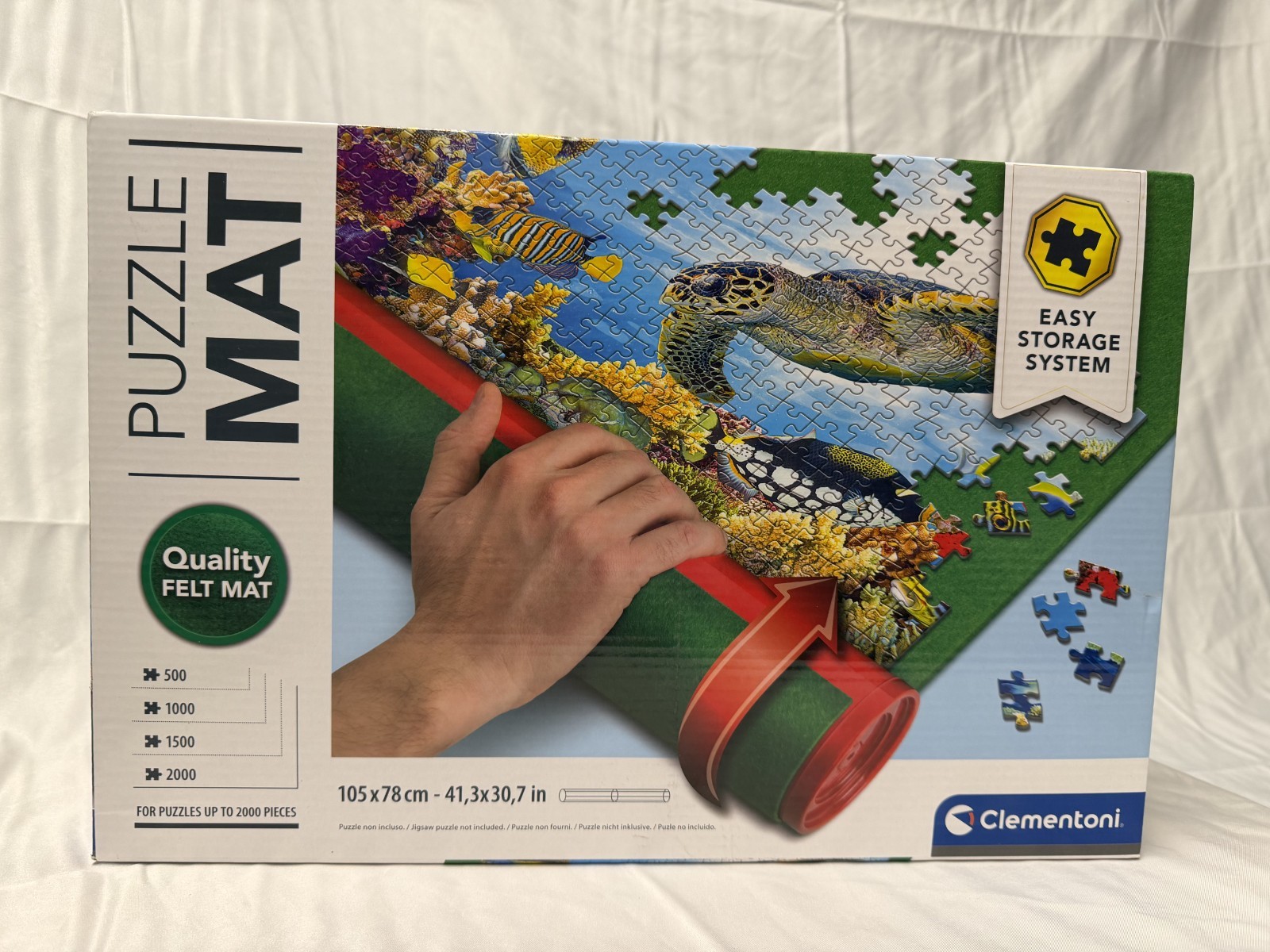 Clementoni 105x78cm Puzzlematte für 2000-teilige Puzzles - Grün (30229)
